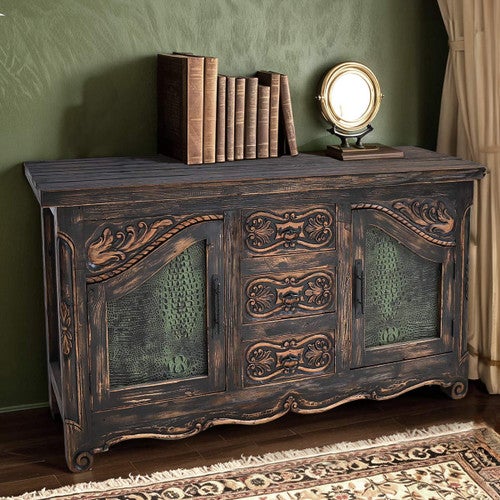 Desert Ember Sideboard - Croc Panels