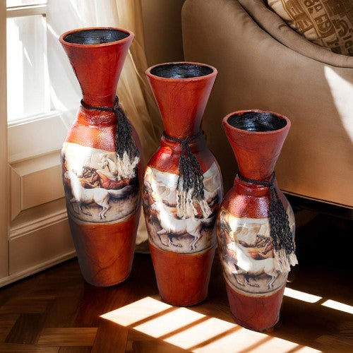 Running Ranch Decorative Pots - Set of 3