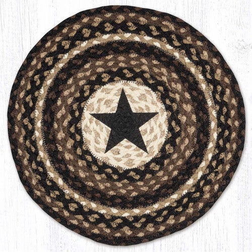 Midnight Sky Round Braided Placemats - Set of 2