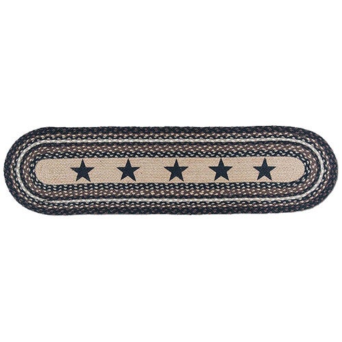 Black Lined Beacon Table Runner - 48 Inch
