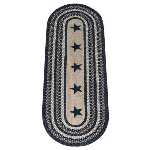 Midnight Sky Braided Rug - 2 x 6