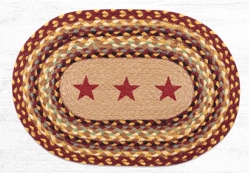 Maroon Texas Beacon Oval Placemats - Set of 2