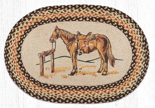 Waiting Horse Oval Patch Rug