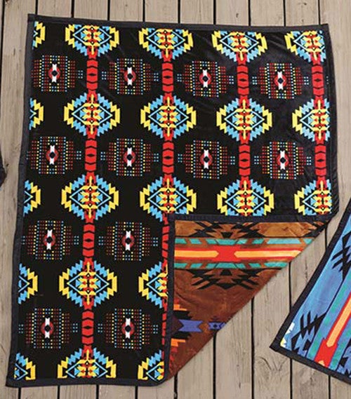 Desert Oasis Throw - Black & Brown