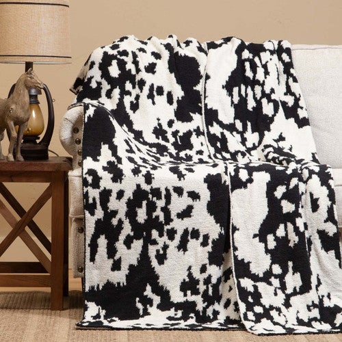 Midwest Cowhide Stretchy Throw