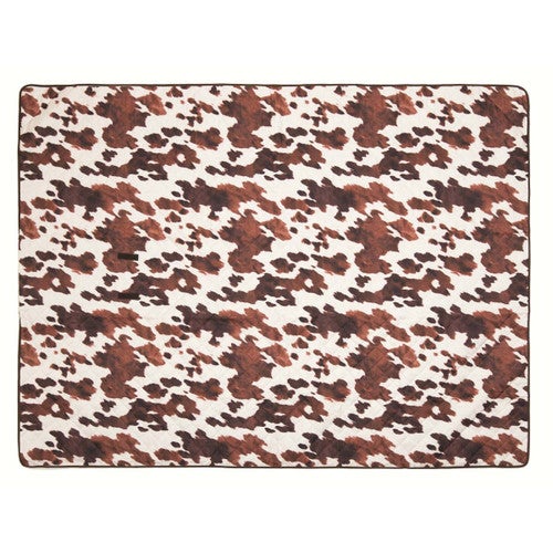 Brown Cowhide Picnic Blanket