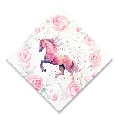 Pink Rodeo Horse Wall Art