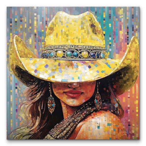 Yellow Cowgirl Spirit Wall Art
