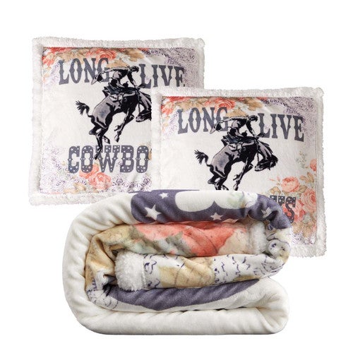 Long Live Cowboys Pillow & Throw