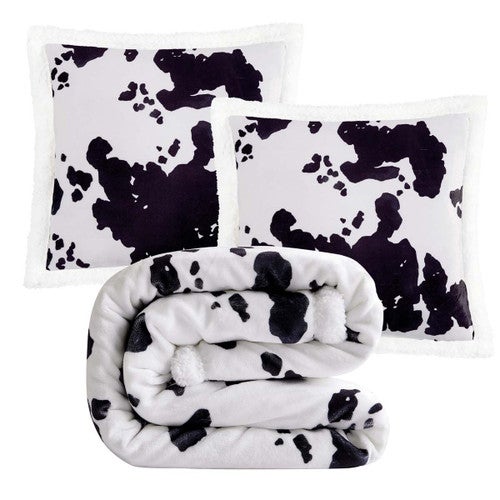 Elsa Black & White Pillow & Throw