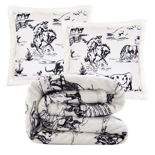 Rustic Ranch Pillow & Throw