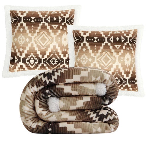 Durango Diamond Pillow & Throw Set (3pc)