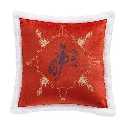 Marfa Campfire Bucking Bronco Pillow