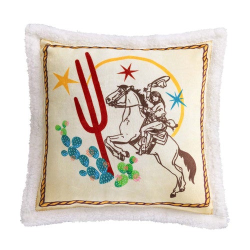 Western Adventure Rider's Salute Pillow