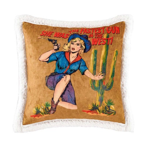 Gunslinger Campfire Accent Pillow