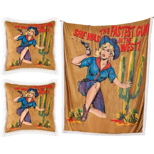 Gunslinger Campfire Pillow & Throw Set (3pc)