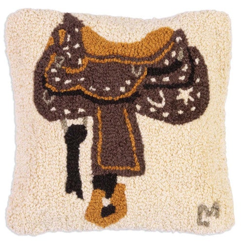 Saddle Up Hooked Pillow