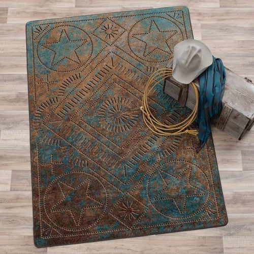 Turquoise Bronze Canyon Rug - 2 x 8