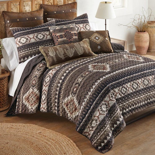 Highland Diamonds Southwest Quilt Bed Set - Queen