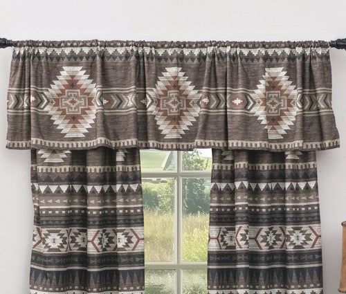 Highland Diamonds Southwest Lined Valance