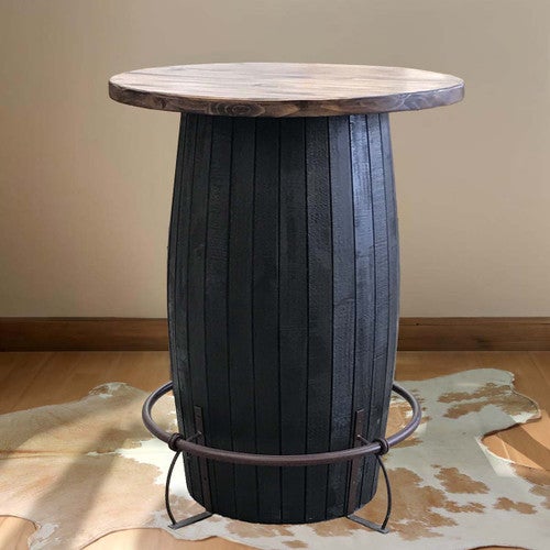 El Caballo Barrel Bar Table