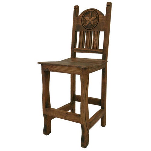 Clarence Starred Brown Barstool - 30 Inch