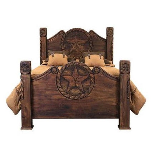 Basin Stars Brown Bed - King