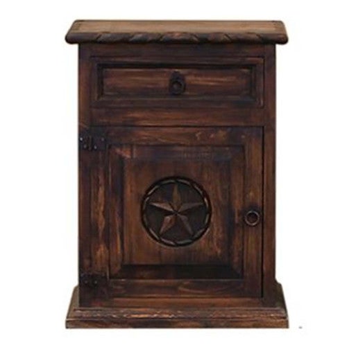 Starlight Rope Brown Nightstand - Left