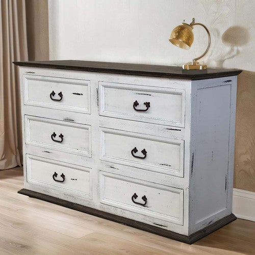 Classic White 6-Drawer Dresser