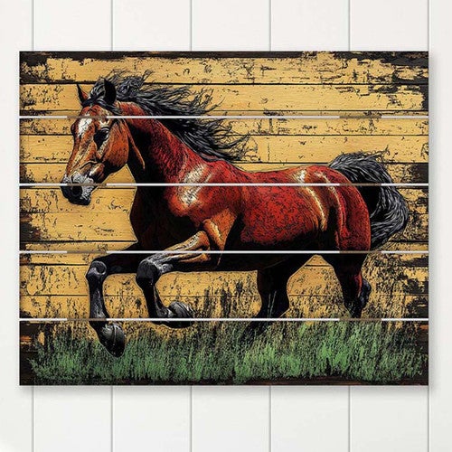 Wild Run Horse Pallet Sign