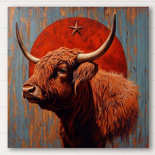 Desert Dusk Longhorn Canvas