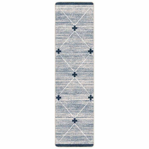 Crosspoint Blue Rug - 2 x 8