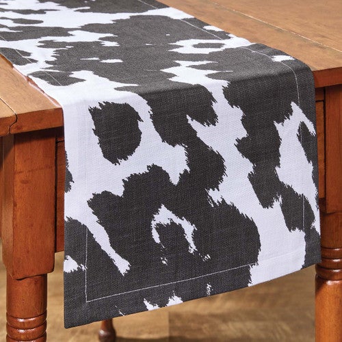 Cow Print Table Runner - 36 Inch