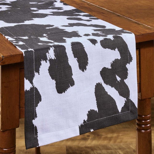 Cow Print Table Runner - 54 Inch