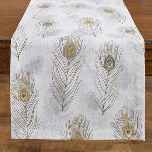 Falling Plumes Table Runner - 72 Inch