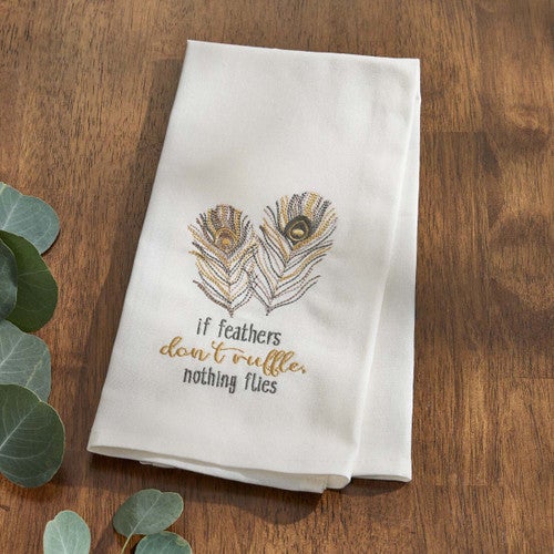 Soft Plumes Decorative Dishtowels - Set of 4