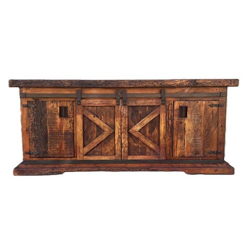 Weathered Barn Door Wood Buffet