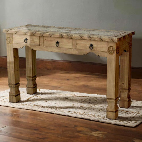 Tiled Star Honey Sofa Table