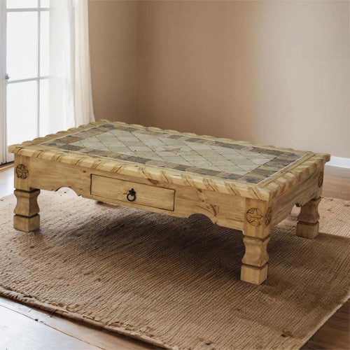 Tiled Star Honey Coffee Table