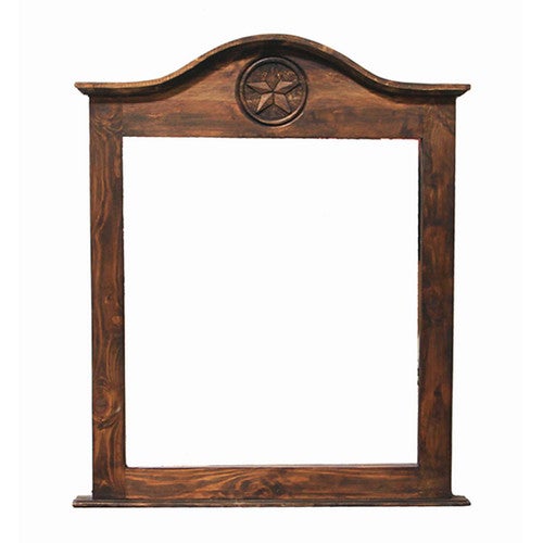 Saddled Star Mirror - Brown