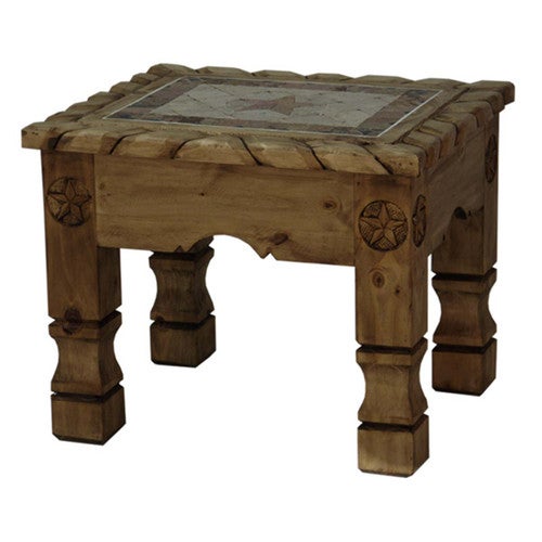 Tiled Star Brown End Table