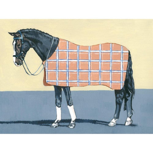 Dark Steed in Plaid Canvas Print