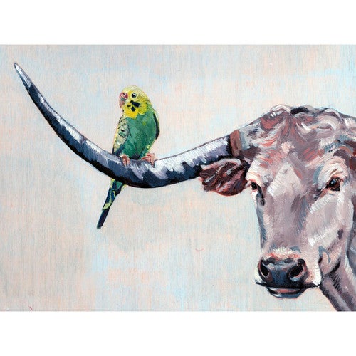 Longhorn with Friend Canvas Print