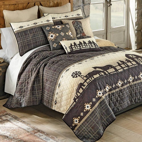 Sunset Ranch Quilt Bed Set - Queen