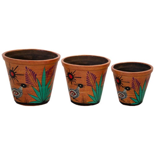 Desert Sky Roadrunner Planters - Set of 3