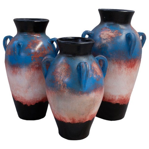 Seminole Valley Blue & White Pots - Set of 3