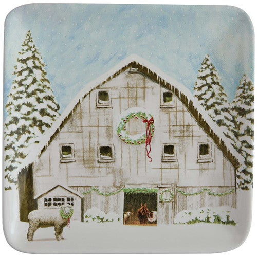 Holiday Barn Salad Plates - Set of 4