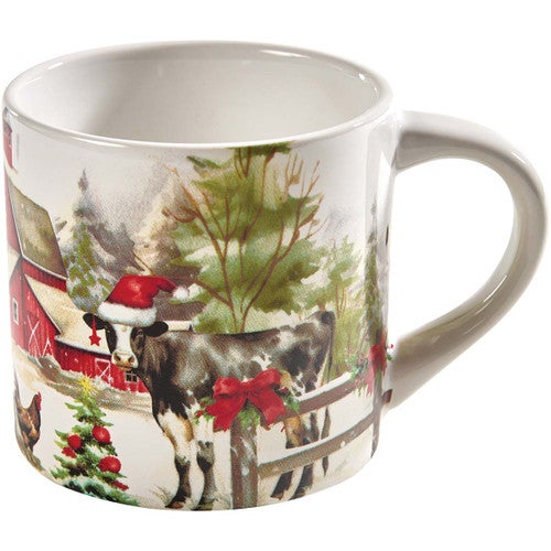 Festive Farmhouse Mugs - Set of 4