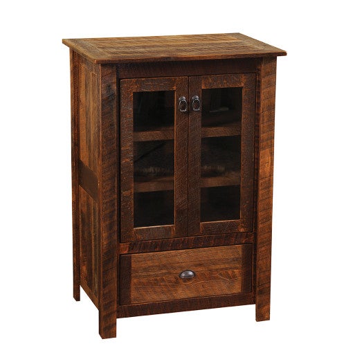 Barnwood Media Cabinet with Barnwood Legs