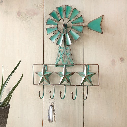 Turquoise Star & Windmill Wall Hooks